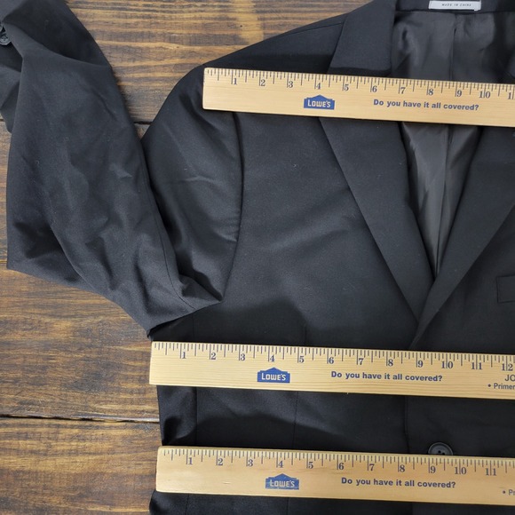 Alfani Men's Sport Coat Blazer Two Button Black Polyester Blend Slim 40S NEW - Picture 2 of 14